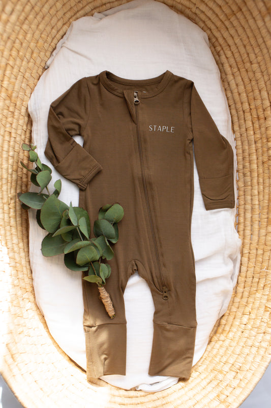Bamboo Baby Onesie - Khaki