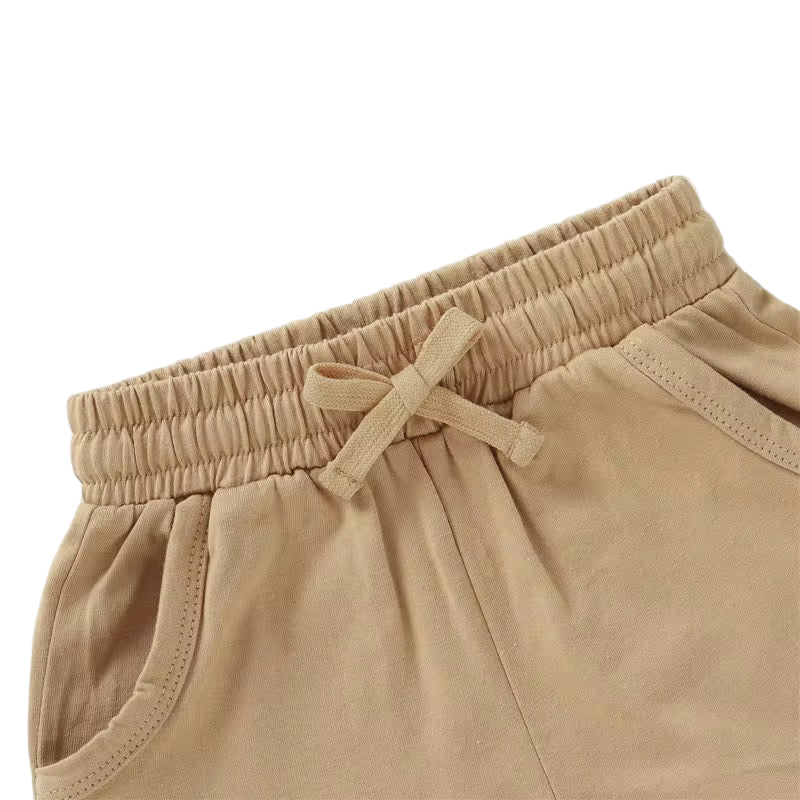 Organic Cotton Jersey Shorts - Tan