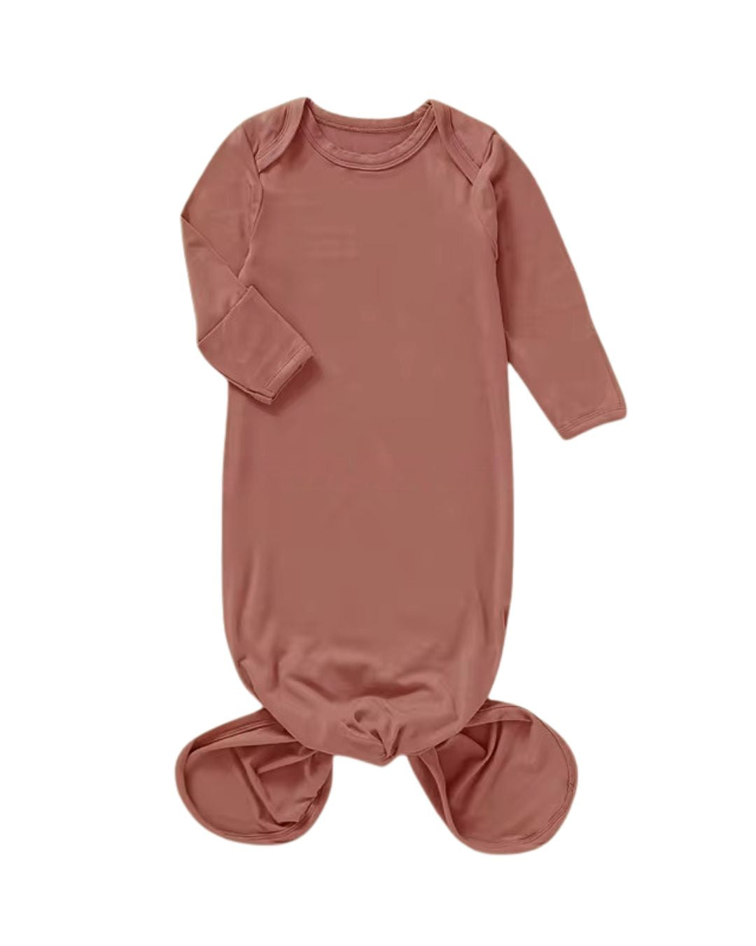 Bamboo Baby Gown - Clay Rose