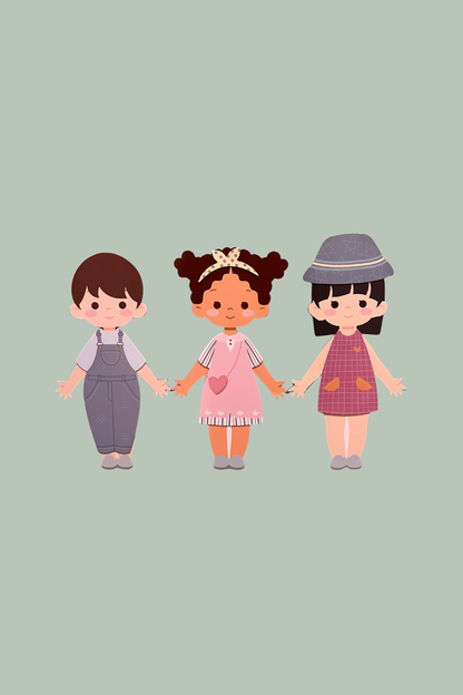 Magnetic Dress-up Dolls Set