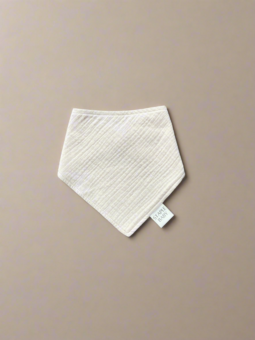 Organic Cotton Muslin Bib - Oat