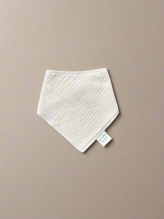 Organic Cotton Muslin Bib - Oat