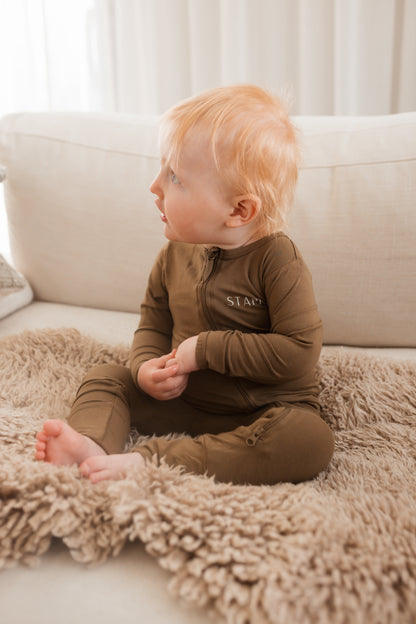 Bamboo Baby Onesie - Khaki