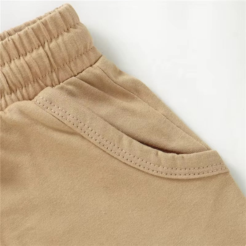 Organic Cotton Jersey Shorts - Tan