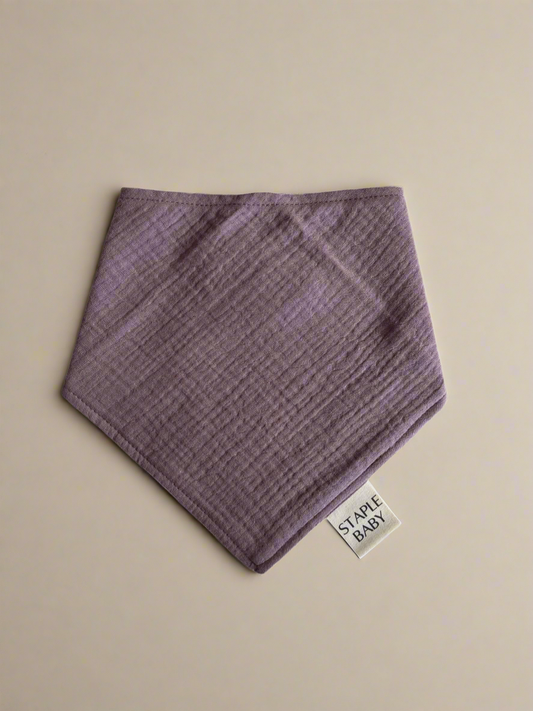 Organic Cotton Muslin Bib - Purple