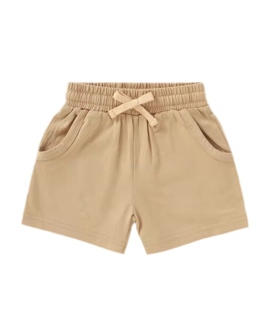Organic Cotton Jersey Shorts - Tan