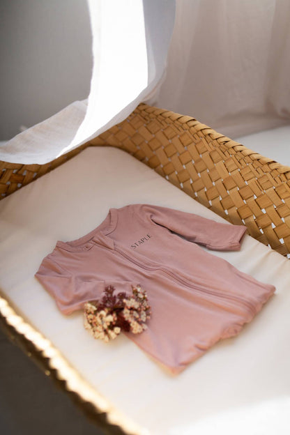 Bamboo Baby Onesie - Powder Pink