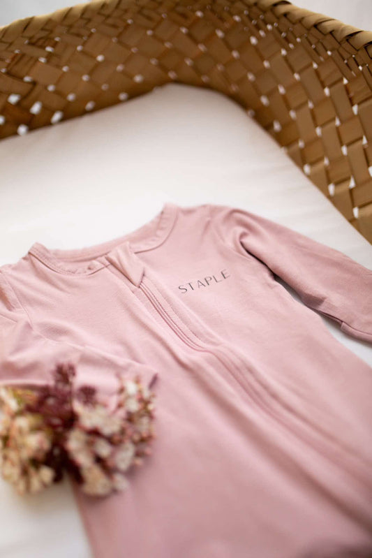 Bamboo Baby Onesie - Powder Pink