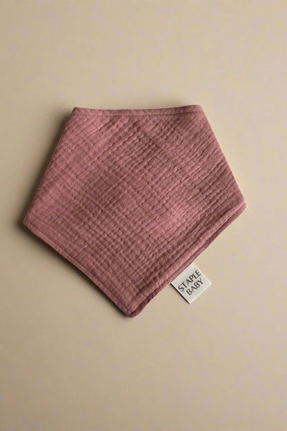 Organic Cotton Muslin Bib - Pink