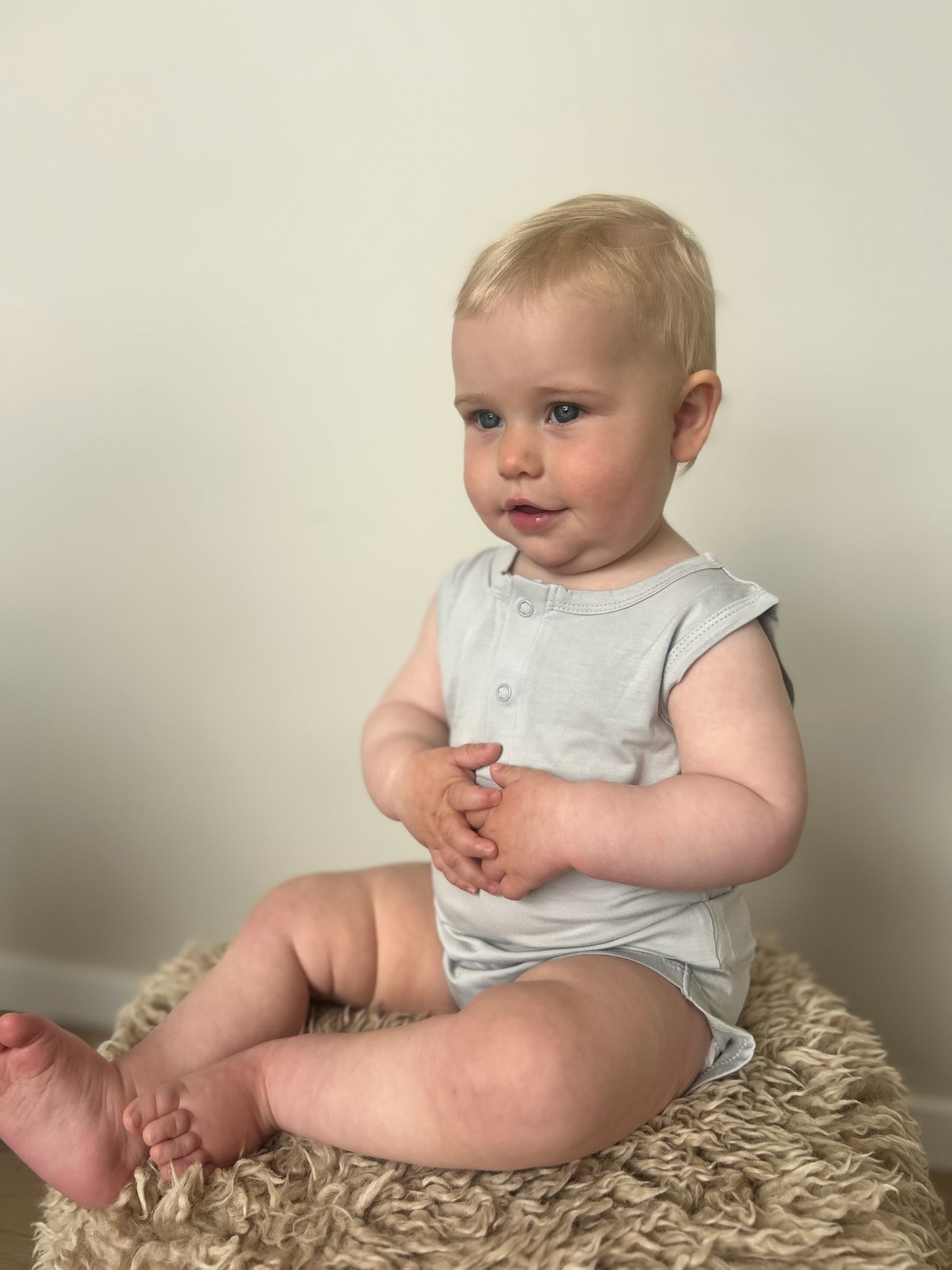 Bamboo Singlet Bodysuit - Cloud
