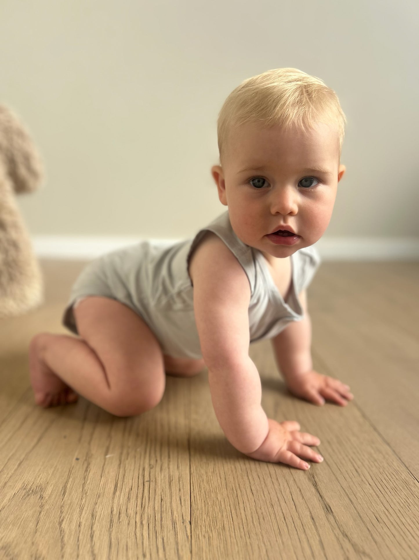 Bamboo Singlet Bodysuit - Cloud