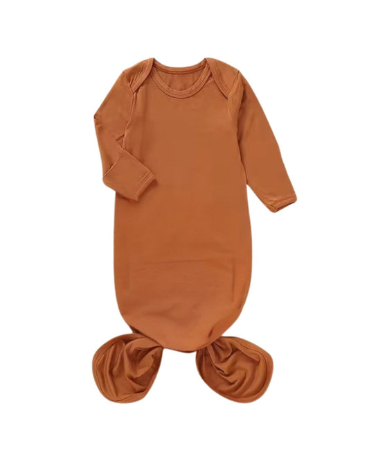 Bamboo Baby Gown - Sunset Orange